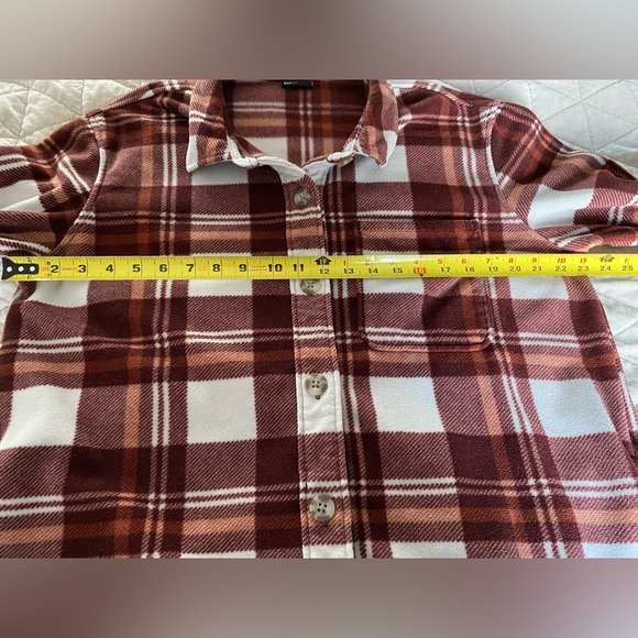 Eddie Bauer shacket women’s flannel fleece jacket LARGE - Picture 11 of 12